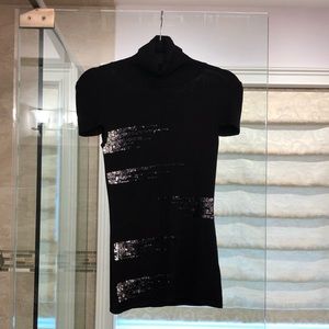 Buffalo top with silver & black sequins